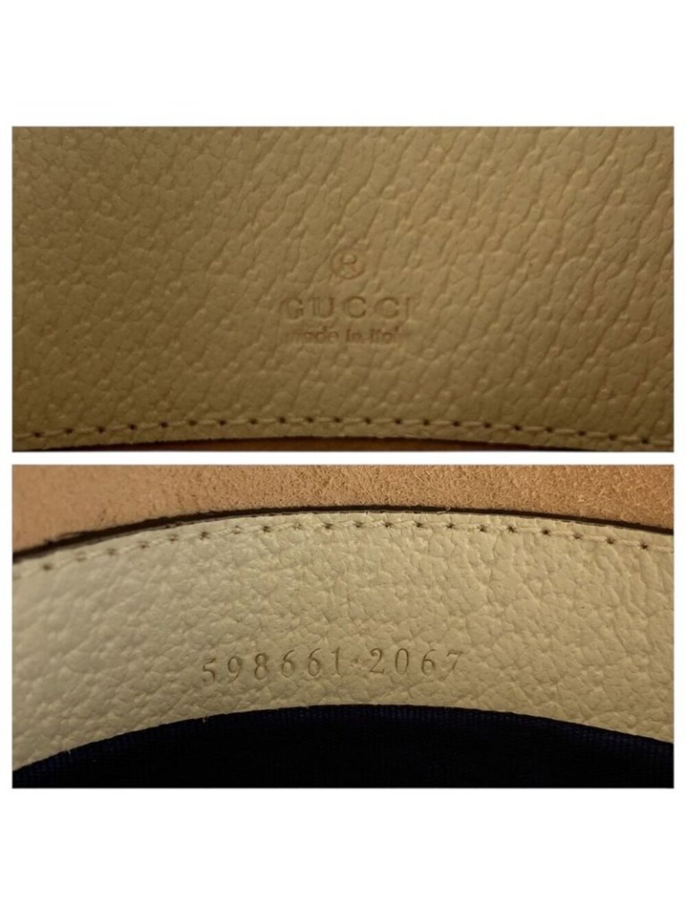 Gucci Ophidia White Gold Leather Backpack - Picture 7 of 9